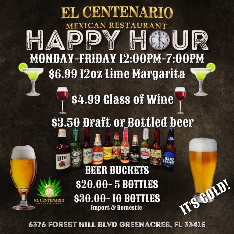 Happy Hours at El Centenario WPB